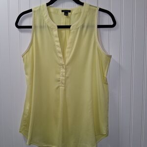 Women's Yellow Sleeveless Top Ann Taylor Sz Small